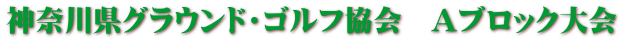 神奈川県グラウンド・ゴルフ協会　Aブロック大会